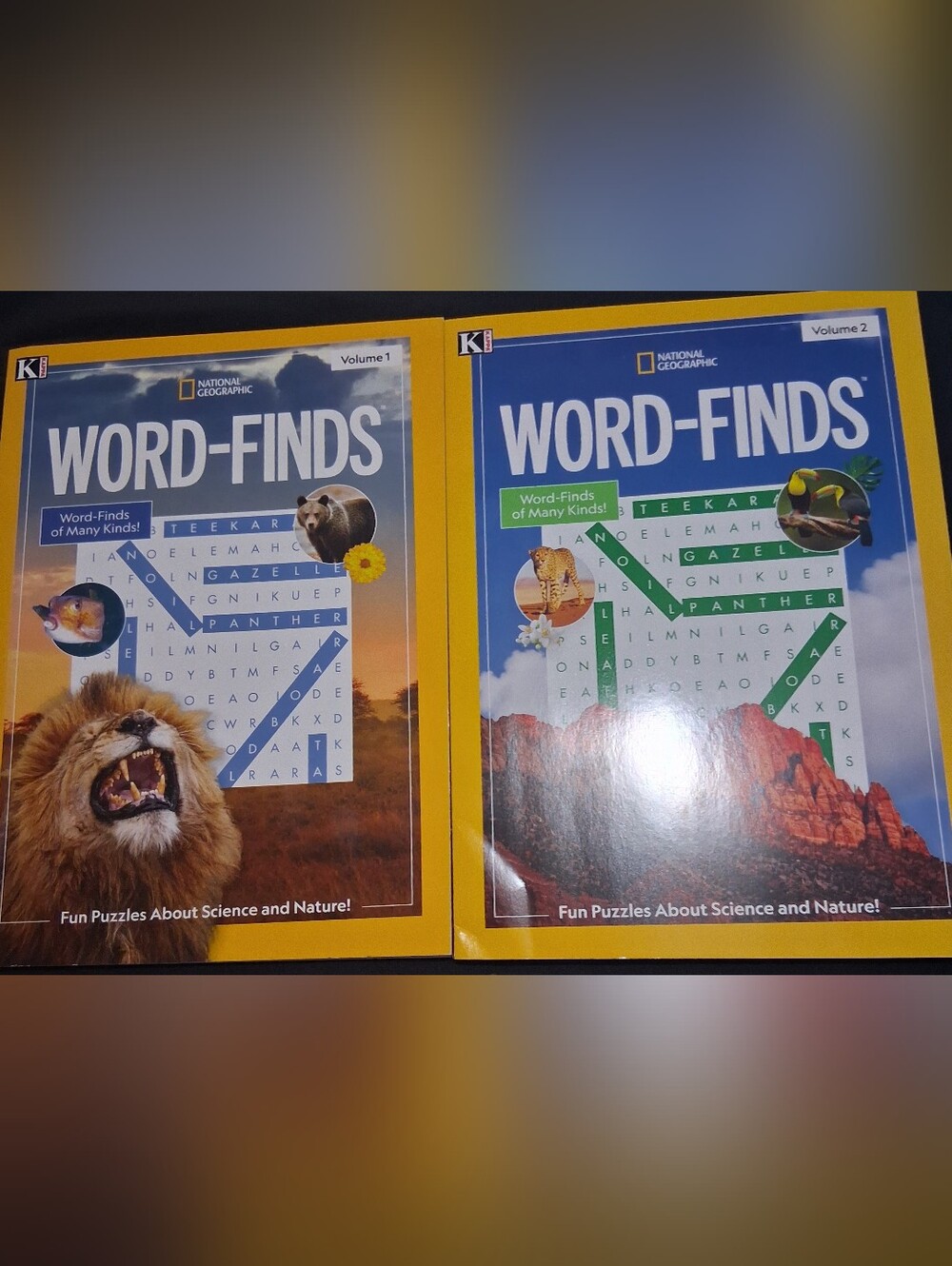Set Of 2 New National Geographic Word-Find Books